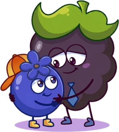 A Mora dad hugs Blu, an illustration from the guide